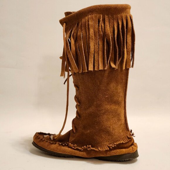 Laurentian Chief Tall Moccasin Boots Women's Size 8 Mukluks - Picture 6 of 10